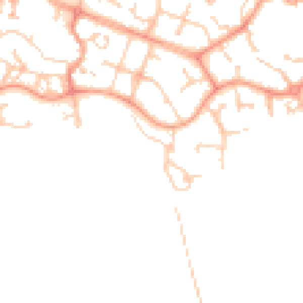 Daytime road noise heatmap for ME19 4QH