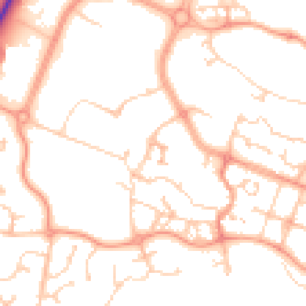 Daytime road noise heatmap for ME19 4RN