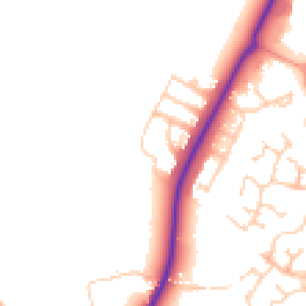 Daytime road noise heatmap for ME19 4TP