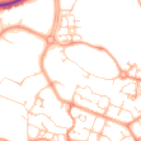 Daytime road noise heatmap for ME19 4TQ