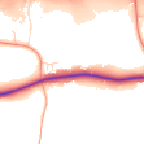 Daytime road noise heatmap for ME19 5AN
