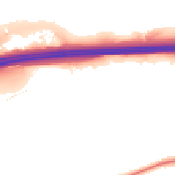 Night-time road noise heatmap for ME19 5BB