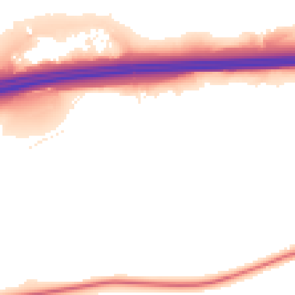Night-time road noise heatmap for ME19 5BJ