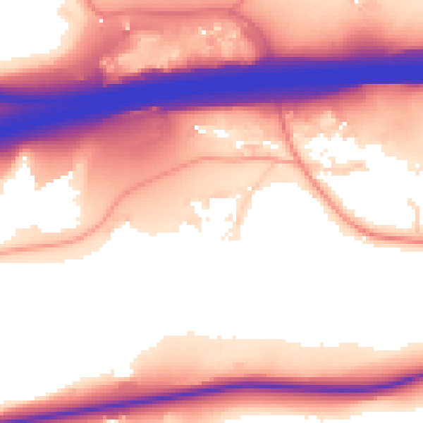 Daytime road noise heatmap for ME19 5BL
