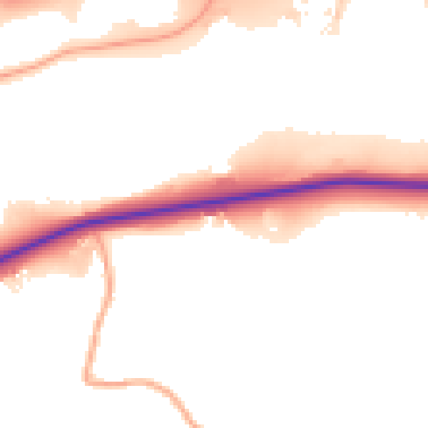 Daytime road noise heatmap for ME19 5DD