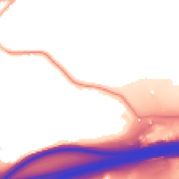 Daytime road noise heatmap for ME19 5DN
