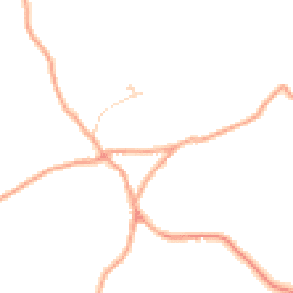 Daytime road noise heatmap for ME19 5EB