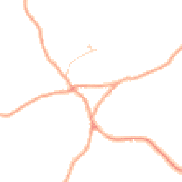 Daytime road noise heatmap for ME19 5ED