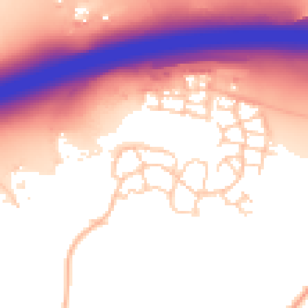 Daytime road noise heatmap for ME19 5FB