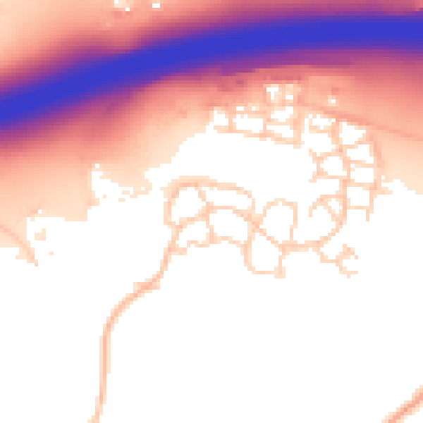 Daytime road noise heatmap for ME19 5FE