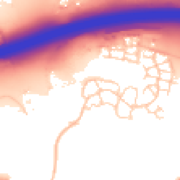 Daytime road noise heatmap for ME19 5FG