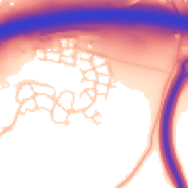 Daytime road noise heatmap for ME19 5FL