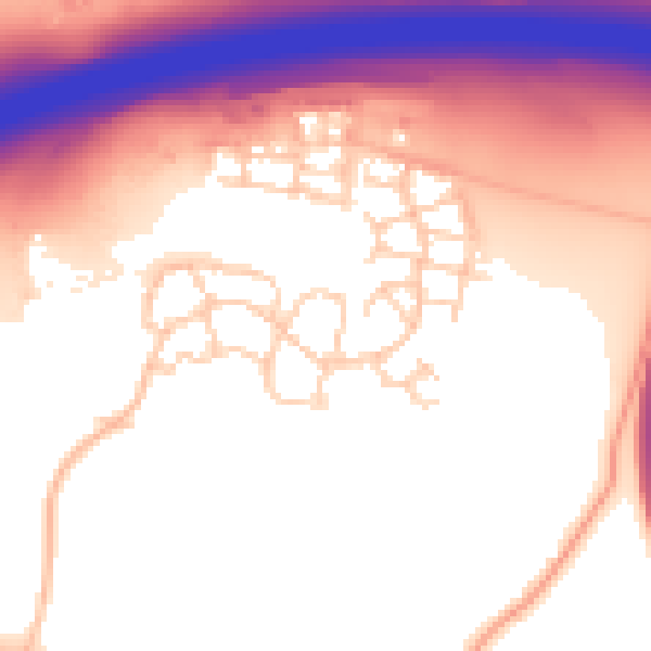 Daytime road noise heatmap for ME19 5FN