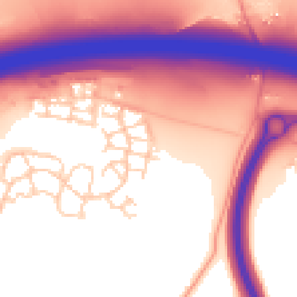 Daytime road noise heatmap for ME19 5GE