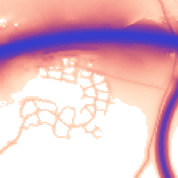 Daytime road noise heatmap for ME19 5GL