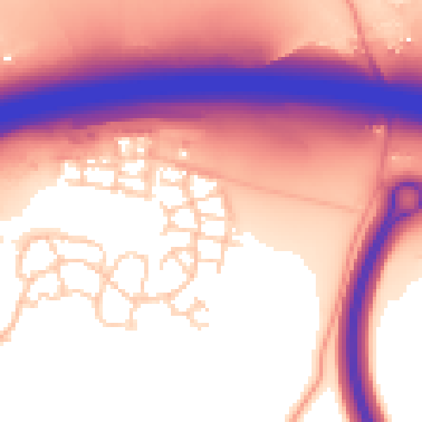Daytime road noise heatmap for ME19 5GN
