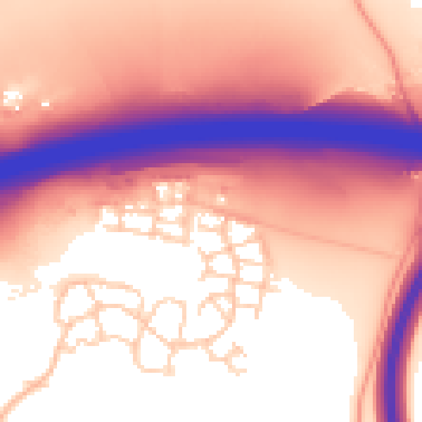 Daytime road noise heatmap for ME19 5GQ