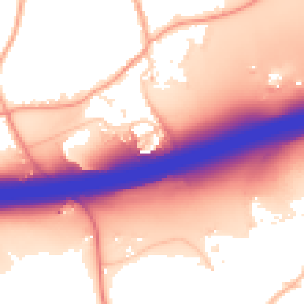 Daytime road noise heatmap for ME19 5GS