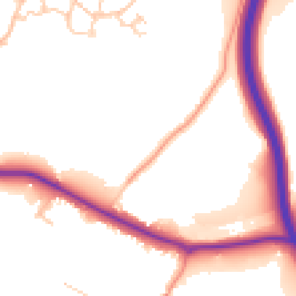Daytime road noise heatmap for ME19 5HU