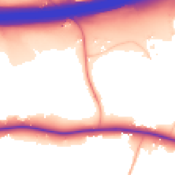 Daytime road noise heatmap for ME19 5LA