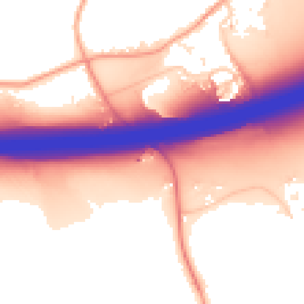 Daytime road noise heatmap for ME19 5LE