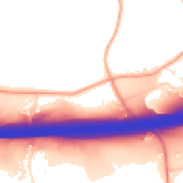 Daytime road noise heatmap for ME19 5LH
