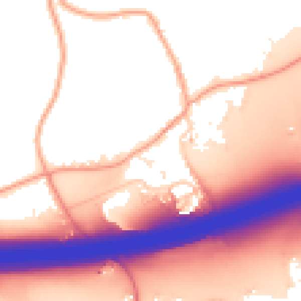 Daytime road noise heatmap for ME19 5LJ