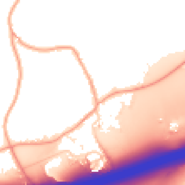 Daytime road noise heatmap for ME19 5LN