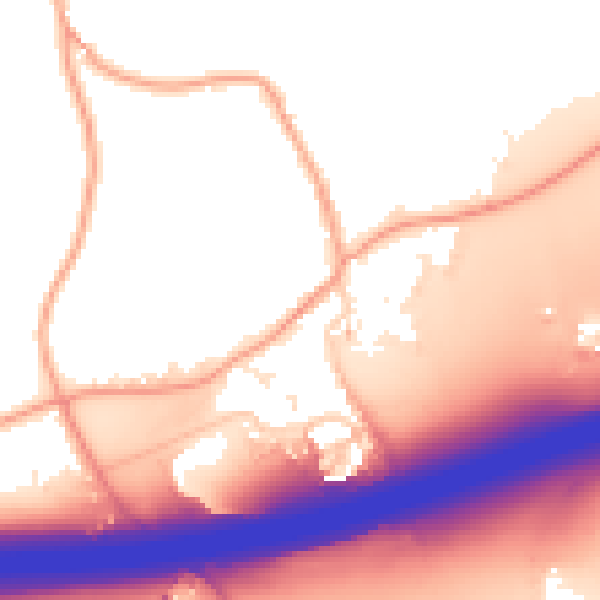 Daytime road noise heatmap for ME19 5LQ