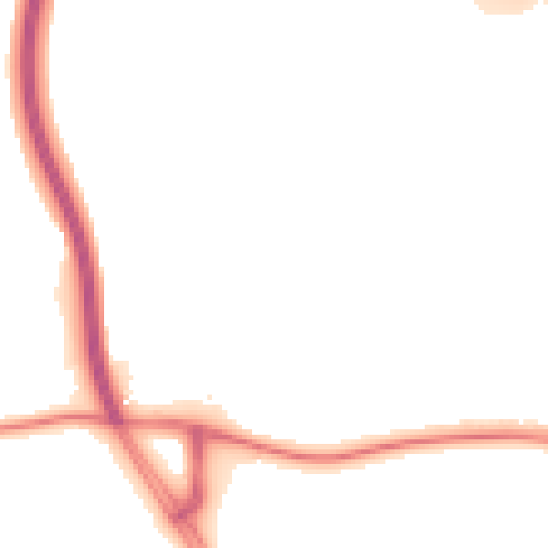 Night-time road noise heatmap for ME19 5LY