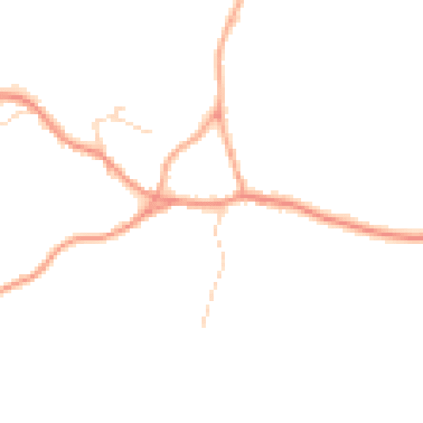 Daytime road noise heatmap for ME19 5NG