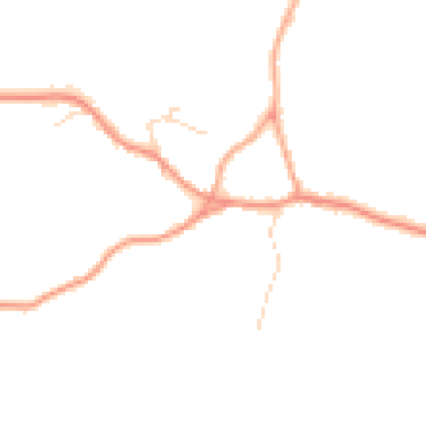 Daytime road noise heatmap for ME19 5NL