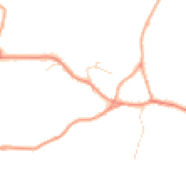 Daytime road noise heatmap for ME19 5NP