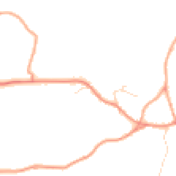 Daytime road noise heatmap for ME19 5PD