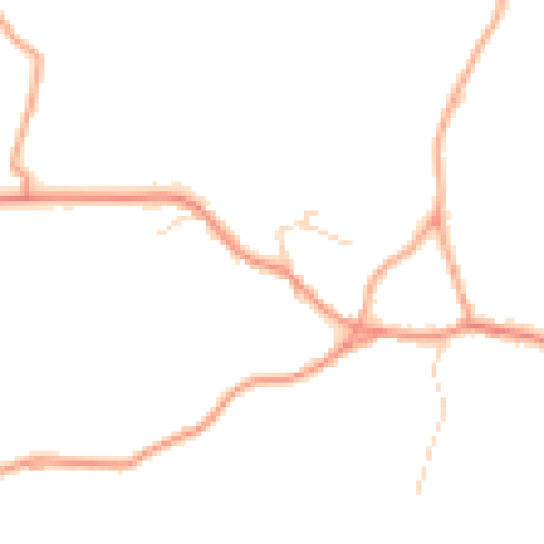 Daytime road noise heatmap for ME19 5PE