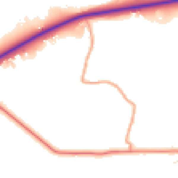Daytime road noise heatmap for ME19 5PH