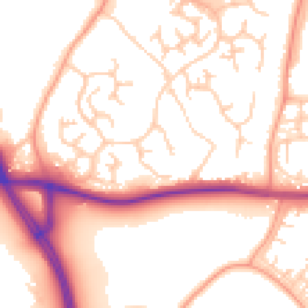 Daytime road noise heatmap for ME19 5PR