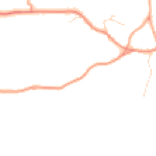 Daytime road noise heatmap for ME19 5PW