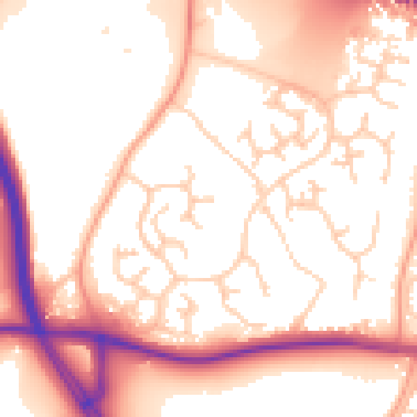 Daytime road noise heatmap for ME19 5PY