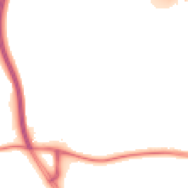 Night-time road noise heatmap for ME19 5PZ
