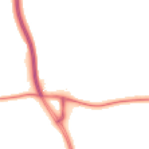 Night-time road noise heatmap for ME19 5QH