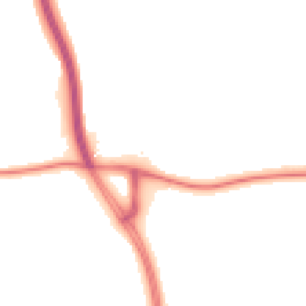 Night-time road noise heatmap for ME19 5QJ