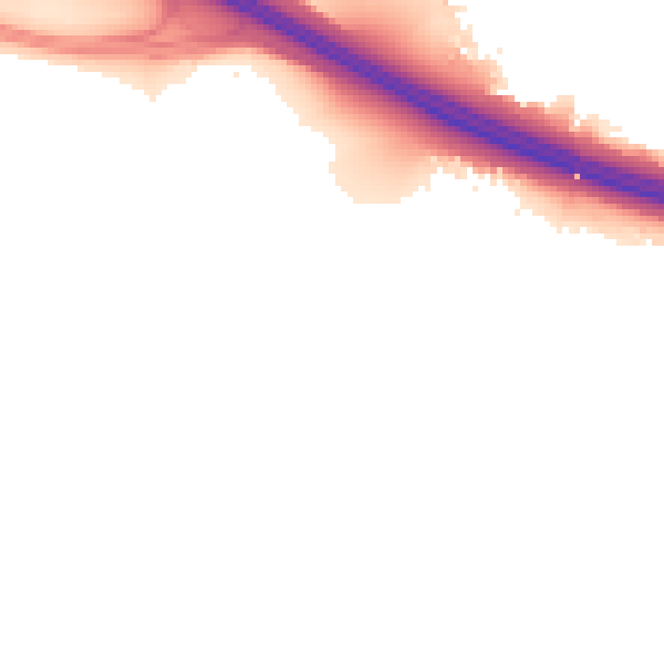 Night-time road noise heatmap for ME19 5QN
