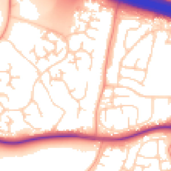 Daytime road noise heatmap for ME19 5QP