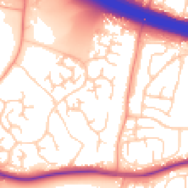 Daytime road noise heatmap for ME19 5QR