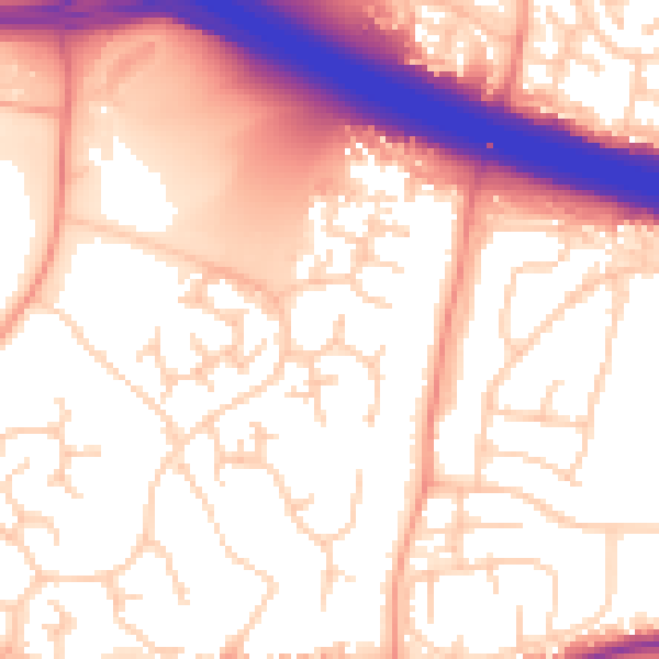 Daytime road noise heatmap for ME19 5QU