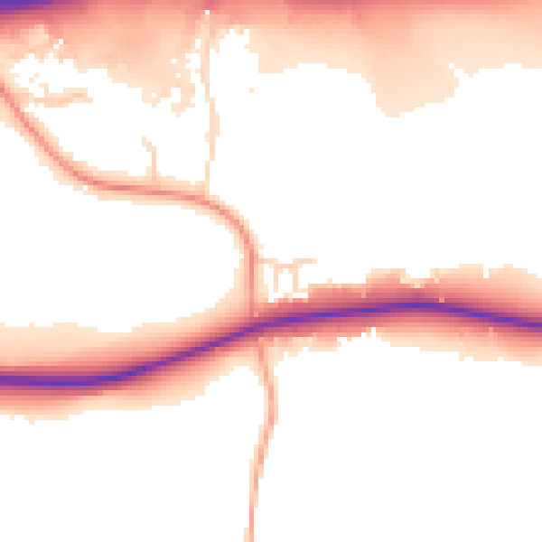Daytime road noise heatmap for ME19 5RX