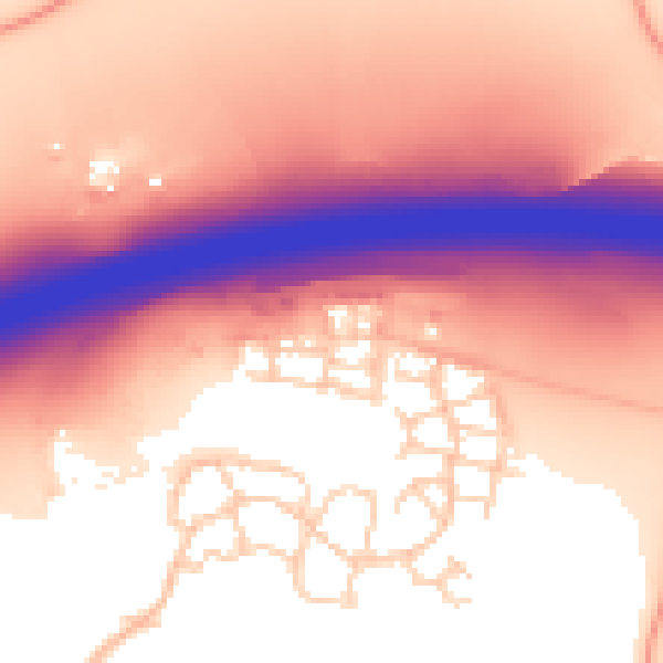 Daytime road noise heatmap for ME19 5SG