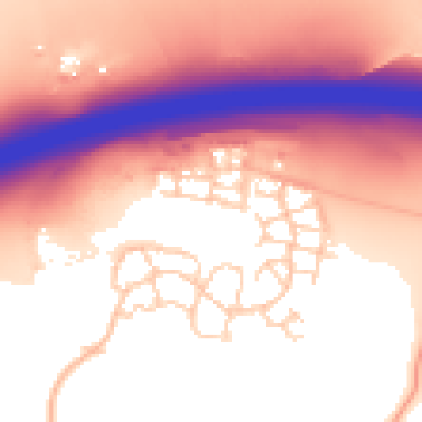 Daytime road noise heatmap for ME19 5ST