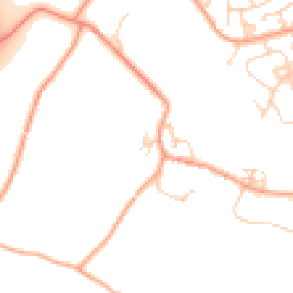 Daytime road noise heatmap for ME19 6AA